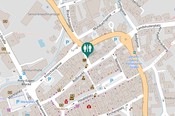 Map showing location of Schärdinger Tor 2 Toilet