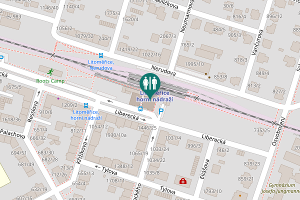 Map showing location of Liberecká 736/1 Toilet