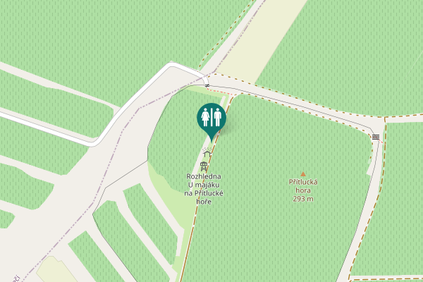Map showing location of Pod Vodojemem Toilet