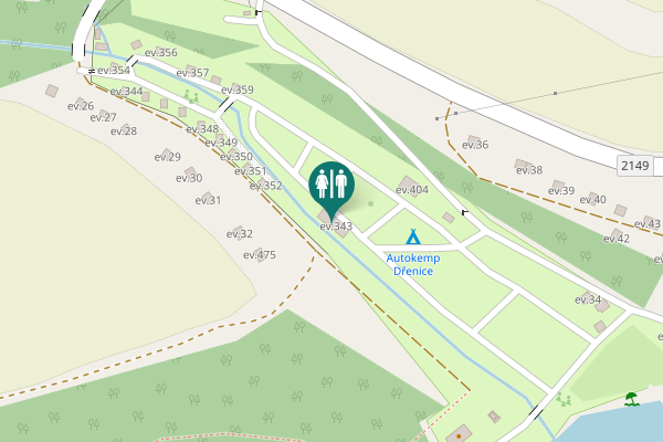 Map showing location of ev.343 Toilet
