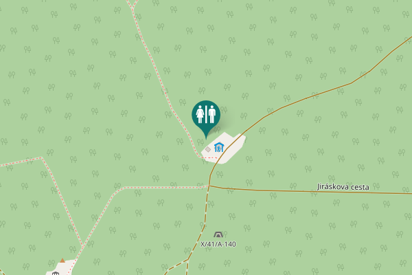 Map showing location of Jiráskova cesta Toilet