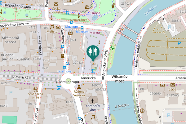 Map showing location of vlídné WC