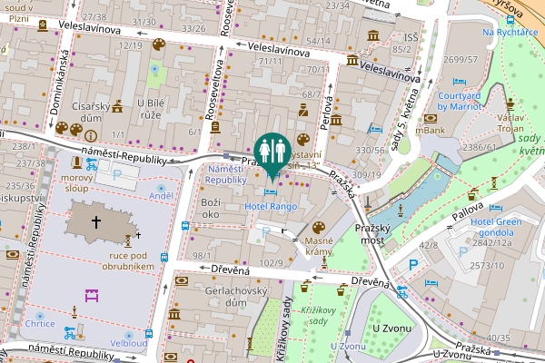 Map showing location of vlídné WC