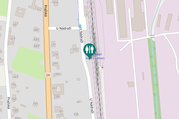 Map showing location of U Nádraží 130 Toilet
