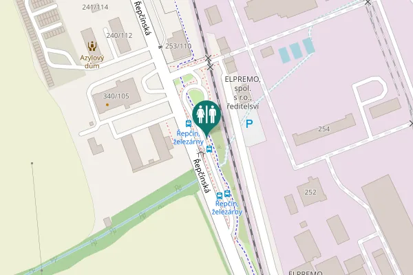Map showing location of Řepčínská 239/101 Toilet
