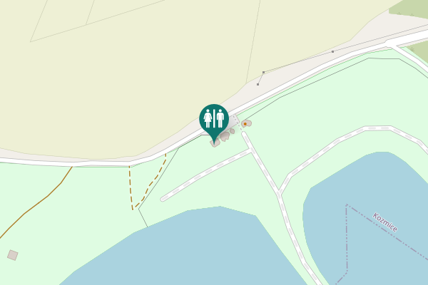 Map showing location of Kozmice Toilet