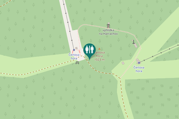 Map showing location of Televizní cesta Toilet