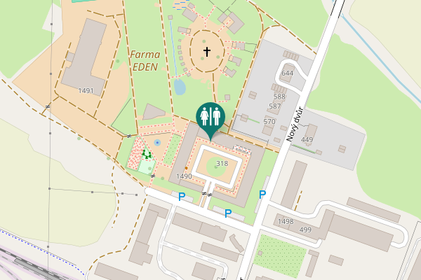 Map showing location of Nový dvůr 318 Toilet