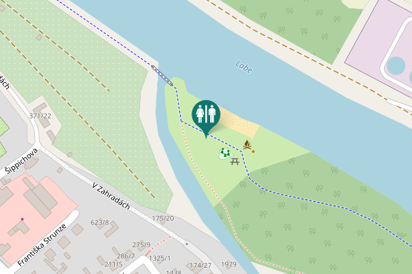 Map showing location of V Zahradách 175/20 Toilet