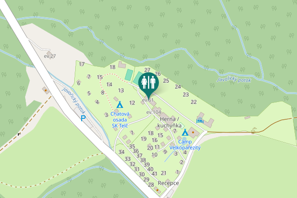 Map showing location of ev.61 Toilet