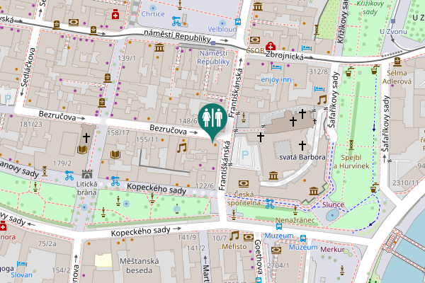Map showing location of vlídné WC