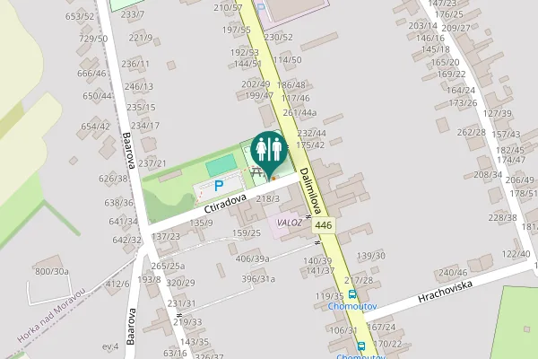 Map showing location of Ctiradova 218/3 Toilet