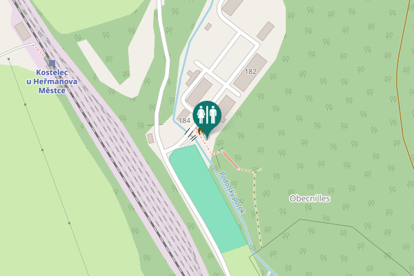 Map showing location of 184 Toilet