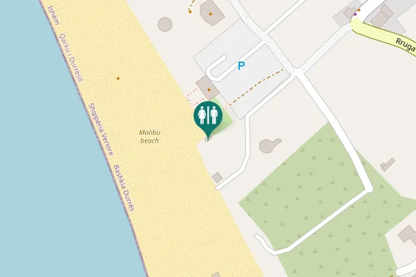 Map showing location of Rruga Bregu i Detit Toilet