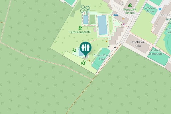Map showing location of Sportovců 713 Toilet