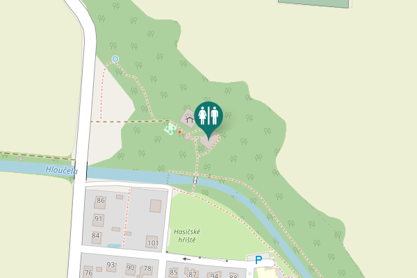 Map showing location of Plumlov Toilet