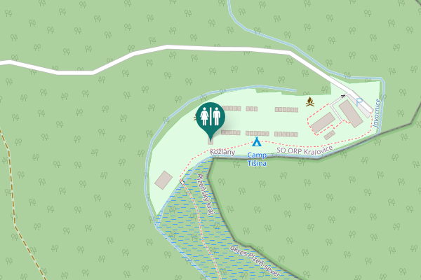 Map showing location of 505 Toilet