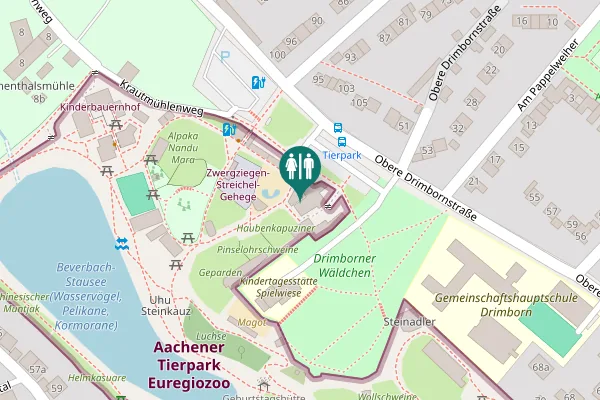 Map showing location of Obere Drimbornstraße 44 Toilet