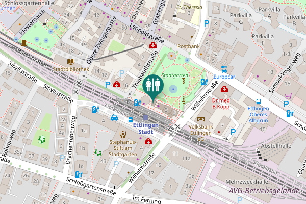 Map showing location of Wilhelmstraße 2 Toilet
