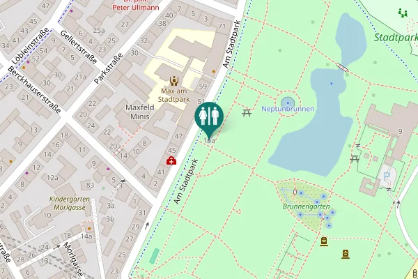 Map showing location of Am Stadtpark 16a Toilet
