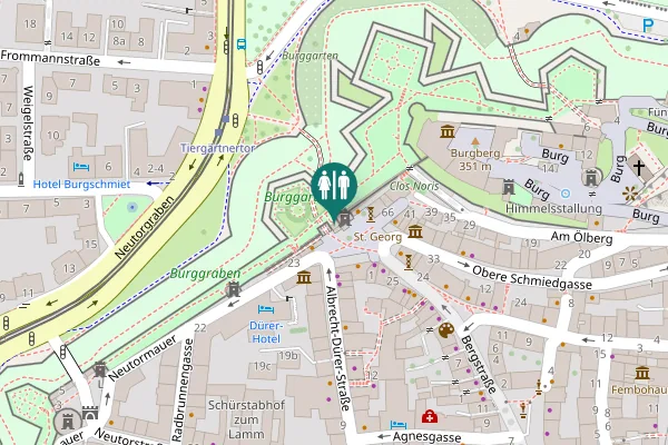 Map showing location of Beim Tiergärtnertor 8 Toilet