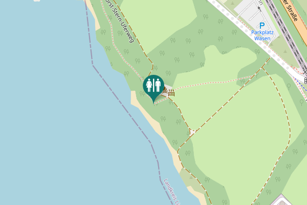 Map showing location of Horst-Stern-Uferweg Toilet