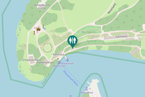 Map showing location of Mittelweg Toilet