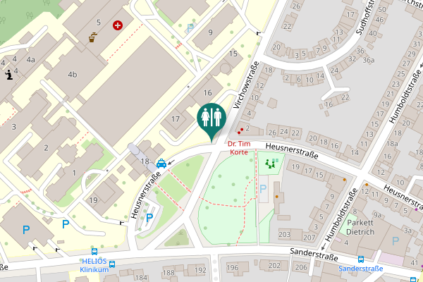 Map showing location of Heusnerstraße 40 Toilet