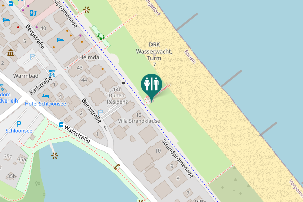 Map showing location of Strandpromenade 12 Toilet