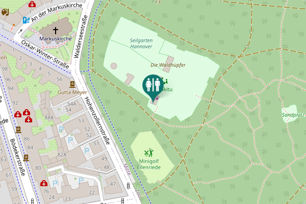 Map showing location of Walderseestraße 57 Toilet
