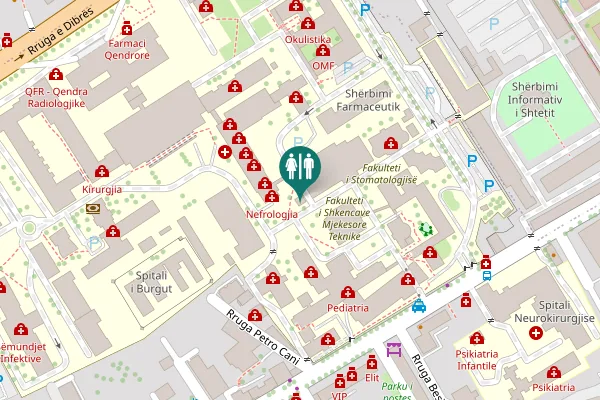 Map showing location of Rruga e Dibrës 372 Toilet