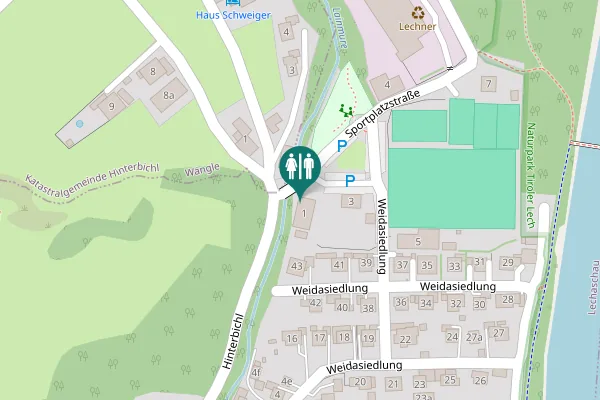 Map showing location of Sportplatzstraße 1 Toilet