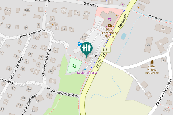 Map showing location of Hans-Kinder-Weg 17a Toilet