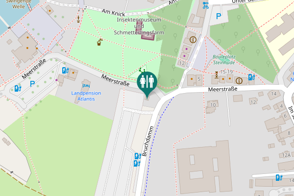 Map showing location of Toilettenanlage Parkplatz Bruchdamm