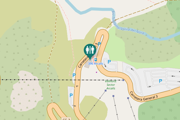 Map showing location of Carretera General 3 Toilet