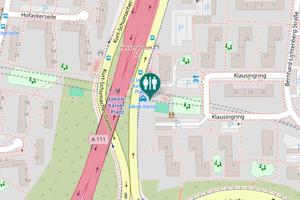 Map showing location of Berliner Toilette