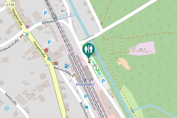 Map showing location of Durchstichstraße Toilet