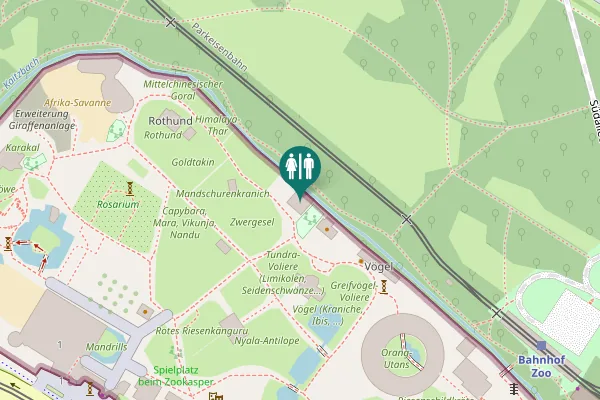 Map showing location of Tiergartenstraße 1 Toilet
