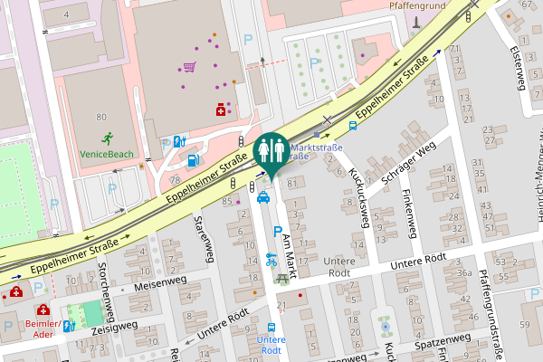 Map showing location of Eppelheimer Straße 81 Toilet
