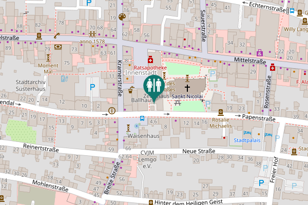 Map showing location of Papenstraße 9 Toilet