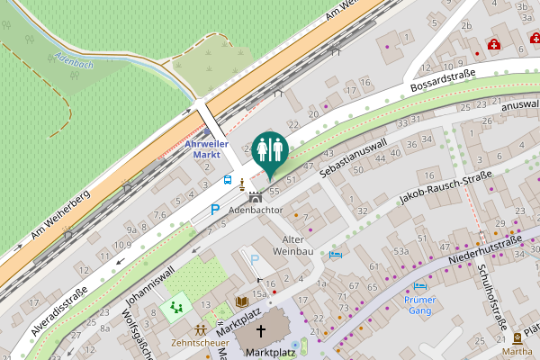 Map showing location of Sebastianuswall 55 Toilet