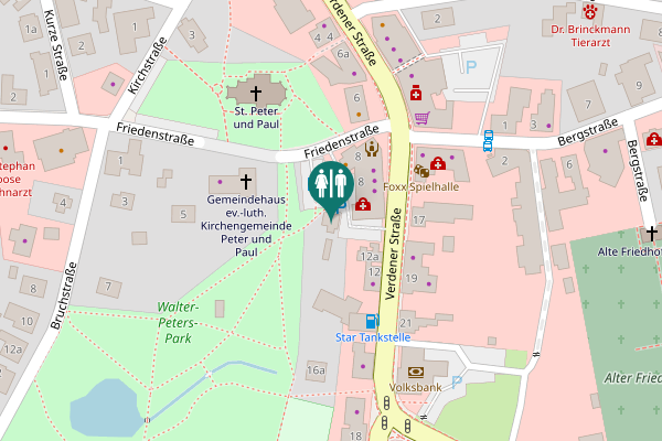 Map showing location of Öffentliche Toiletten
