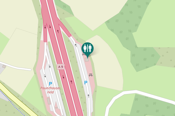 Map showing location of A 9 Toilet