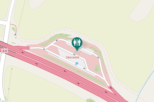 Map showing location of A 4 Toilet
