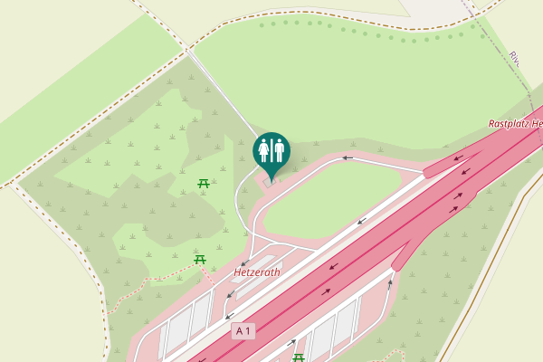 Map showing location of A 1 Toilet