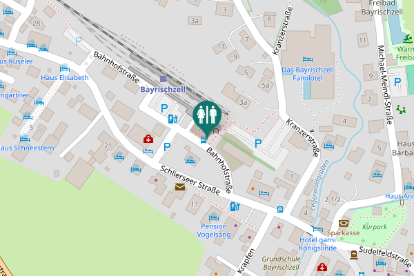Map showing location of Bahnhofstraße 6 Toilet