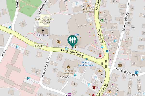 Map showing location of Klönturm