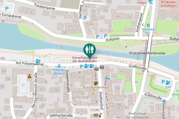 Map showing location of Am Protzenweiher 1 Toilet