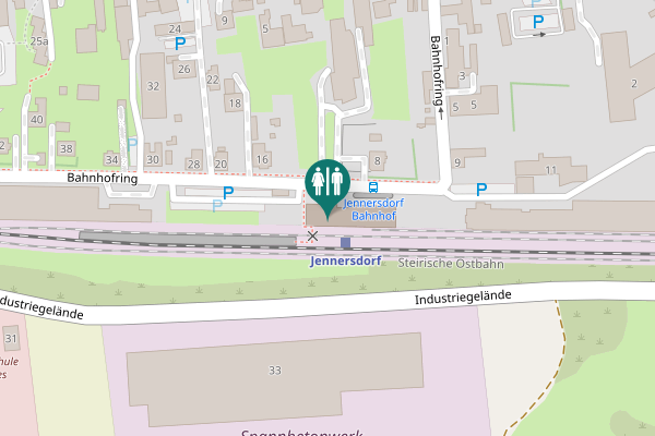 Map showing location of Bahnhofring 15 Toilet