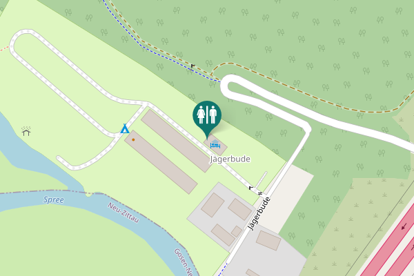 Map showing location of Erkner Toilet